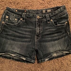 Miss Me Women's Dark Blue Jean Shorts